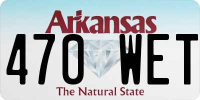 AR license plate 470WET