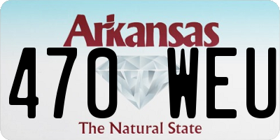 AR license plate 470WEU