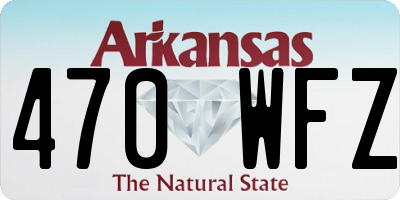 AR license plate 470WFZ