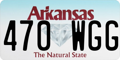 AR license plate 470WGG