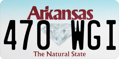 AR license plate 470WGI