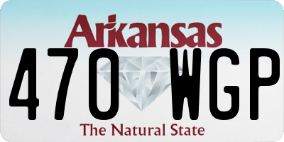 AR license plate 470WGP