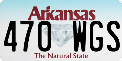 AR license plate 470WGS