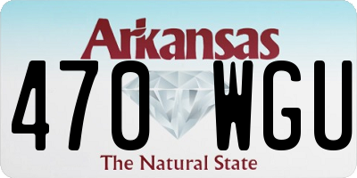 AR license plate 470WGU