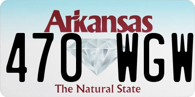AR license plate 470WGW