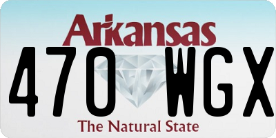 AR license plate 470WGX