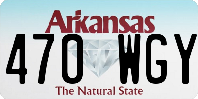 AR license plate 470WGY