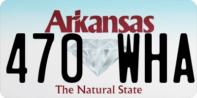 AR license plate 470WHA