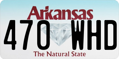 AR license plate 470WHD