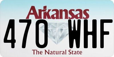 AR license plate 470WHF