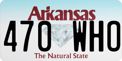 AR license plate 470WHO