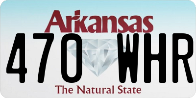 AR license plate 470WHR