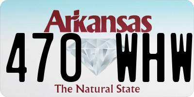 AR license plate 470WHW