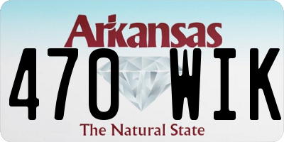 AR license plate 470WIK