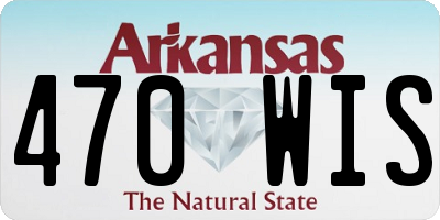 AR license plate 470WIS