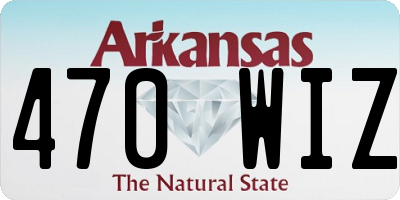 AR license plate 470WIZ