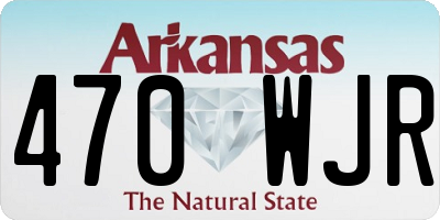 AR license plate 470WJR