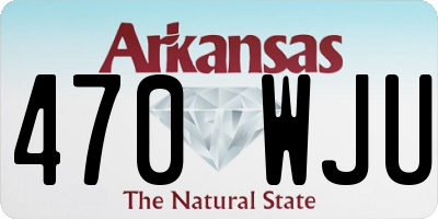 AR license plate 470WJU