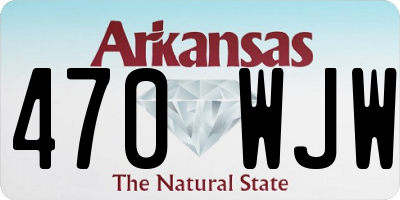 AR license plate 470WJW