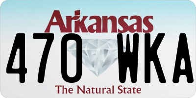 AR license plate 470WKA