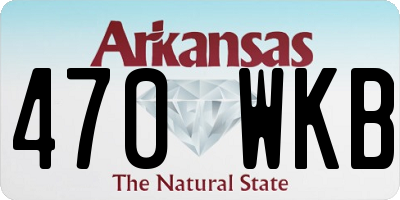 AR license plate 470WKB
