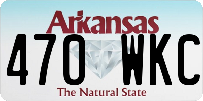 AR license plate 470WKC