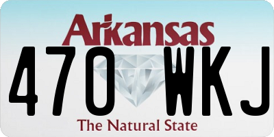 AR license plate 470WKJ