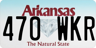 AR license plate 470WKR