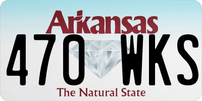 AR license plate 470WKS