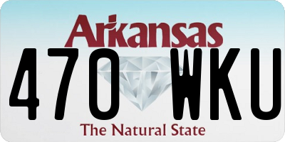 AR license plate 470WKU