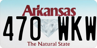 AR license plate 470WKW