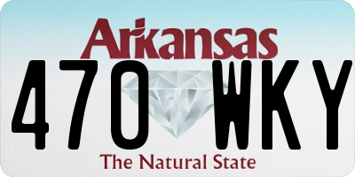 AR license plate 470WKY