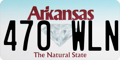 AR license plate 470WLN