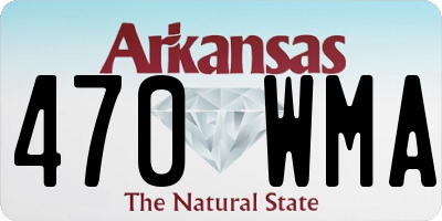 AR license plate 470WMA