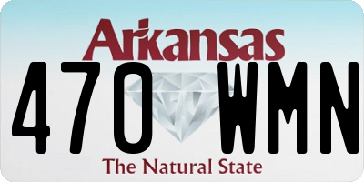 AR license plate 470WMN