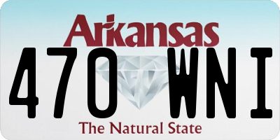 AR license plate 470WNI