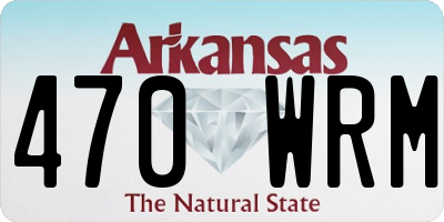 AR license plate 470WRM