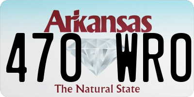 AR license plate 470WRO