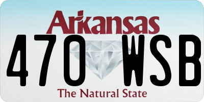 AR license plate 470WSB