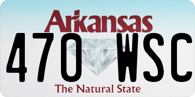AR license plate 470WSC