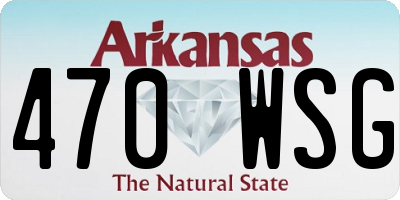 AR license plate 470WSG