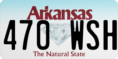 AR license plate 470WSH