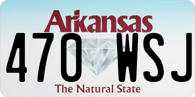 AR license plate 470WSJ