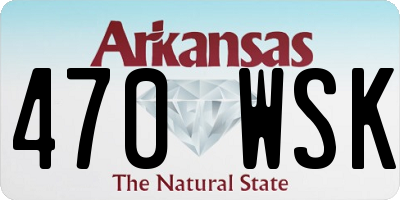 AR license plate 470WSK