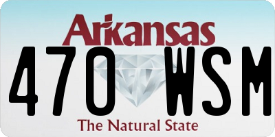 AR license plate 470WSM