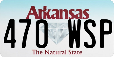 AR license plate 470WSP
