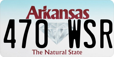 AR license plate 470WSR