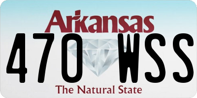 AR license plate 470WSS