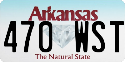 AR license plate 470WST