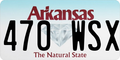 AR license plate 470WSX